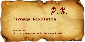 Pirnaga Nikoletta névjegykártya