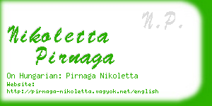 nikoletta pirnaga business card